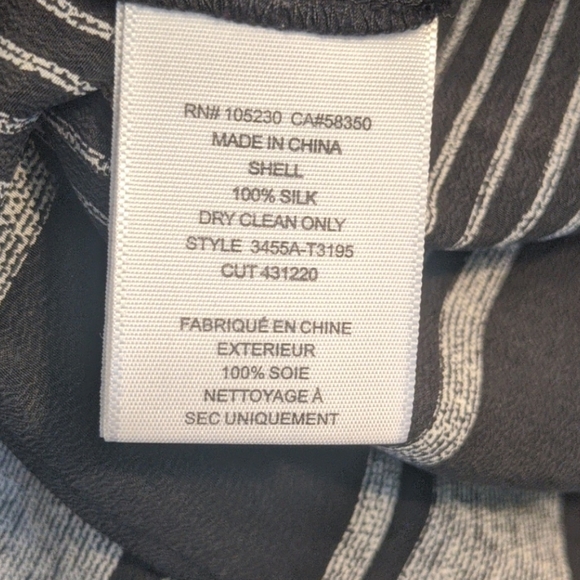 Joie black and white silk blouse M - Picture 4 of 4